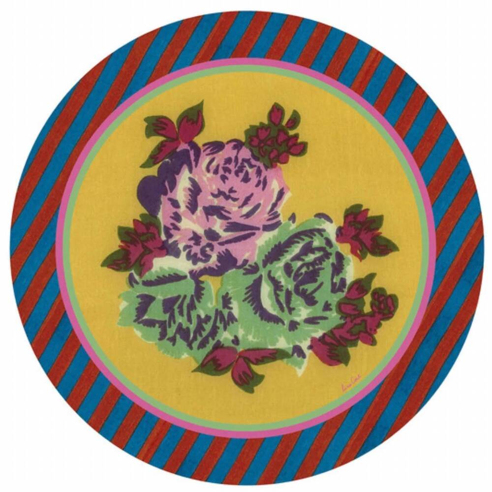 NEW LISA CORTI masonite placemats in naga garden yellow